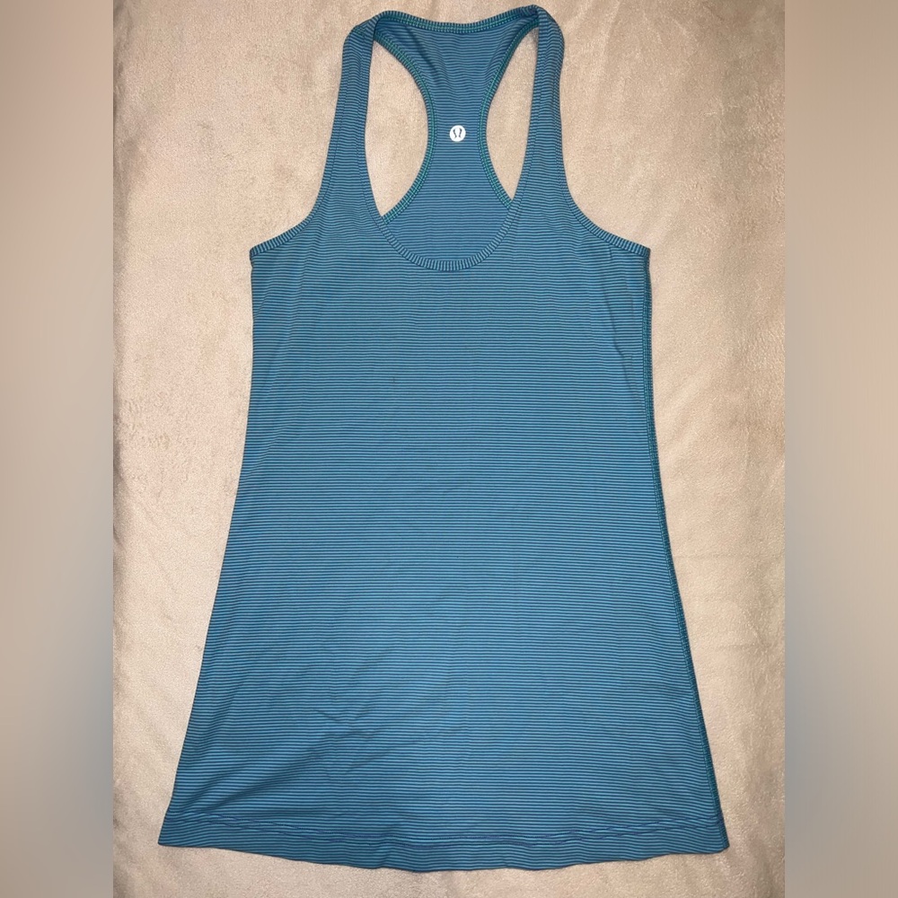 Lululemon Cool Racerback Reversible Striped Tank Top - Fitted / Size 4